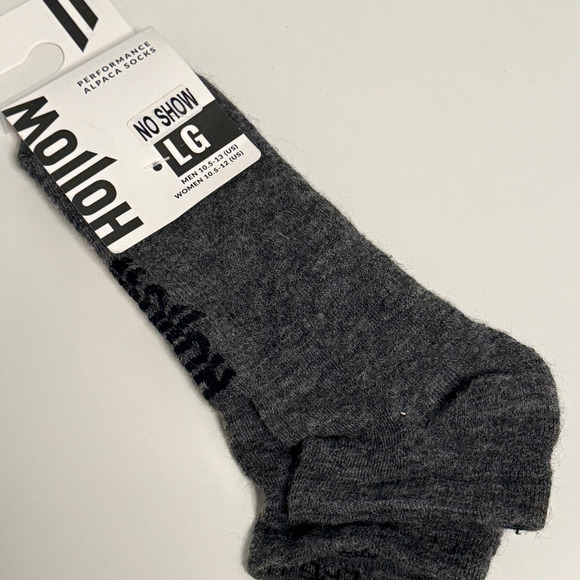 Hollow Alpaca No Show Socks Warm Set of 3 Gray Unisex Sz Large - Picture 6 of 11